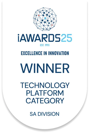 ScreenIT - iAwards25 Excellence in Innovation winner badge for Technology Platform Category